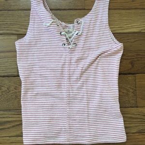 Red/White thinly striped Hollister Top